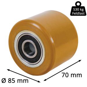 Produktbild für Hubwagen-Rolle CASCOO bis 530 kg, Polyurethan