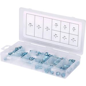 Produktbild für Schmiernippel KS-Tools 970.0360, gerade &amp; abgewinkelt, Set