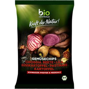 BioZentrale Chips Pfeffer und Meersalz, BIO, Gemüsechips, 80g