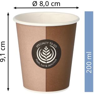 Produktbild für Trinkbecher Papstar 14808 To Go, farbig