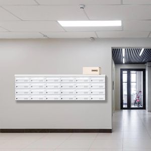 Produktbild für Briefkasten Rottner T03871 ELMMZ, weiß, aus Stahl