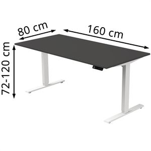 Produktbild für Schreibtisch Kerkmann Move 3, anthrazit / weiß