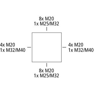 Produktbild für Abzweigdose Spelsberg RK 4/18-L, wasserdicht IP66 für außen