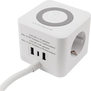 Produktbild für Steckdosenwürfel McPower BW-03, weiß