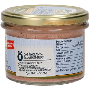 Produktbild für Wurstkonserve Ökoland Geflügel Leberwurst, BIO