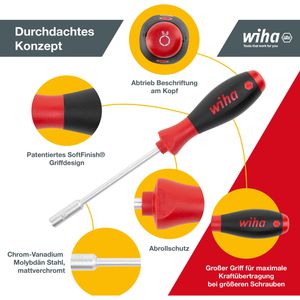 Produktbild für Schraubendreher Wiha SoftFinish, 01034, Set