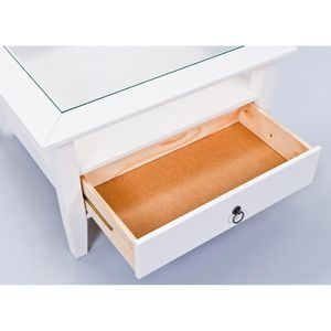 Produktbild für Couchtisch Inter-Link Provence 1 20901510, Glas / Holz, weiß