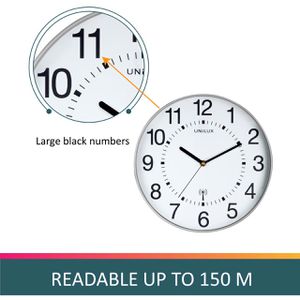 Produktbild für Wanduhr Unilux Maxi Wave, Kunststoff, analog, Funkuhr