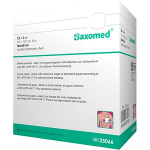 Produktbild für Mullkompressen Saxomed MediPure, aus Baumwolle, steril