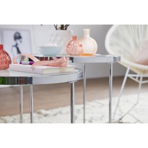 Produktbild für Beistelltisch Wohnling WL5.986, weiß, aus Metall