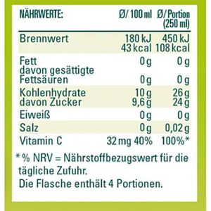 Produktbild für Saft hohes-C Milder Apfel mit Acreola, ohne Zuckerzusatz