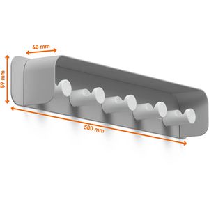 Produktbild für Garderobenleiste Durable Durastore, 184710, grau / weiß