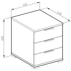 Produktbild für Nachttisch Vicco Florenz, weiß