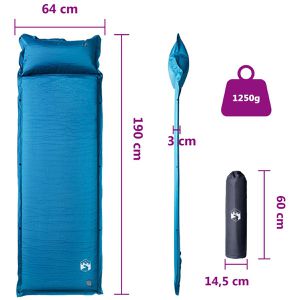 Produktbild für Isomatte vidaXL 4007125, türkis, selbstaufblasend