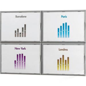 Prospekthalter Paperflow 4066x4.35 Info, silber