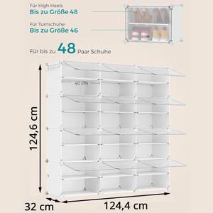 Produktbild für Schuhregal Songmics LPC040W01, aus Kunststoff