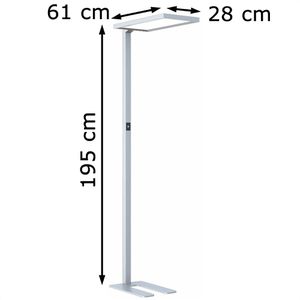 Produktbild für Stehlampe LEDmaxx Luka Up&amp;Down LED, silber, 195 cm