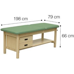Produktbild für Behandlungsliege Teqler T170755, aus Holz, lindgrün