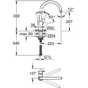 Produktbild für Küchenarmatur GROHE StartEdge 30529001, chrom