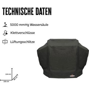 Produktbild für Grillabdeckung Grillfürst 17-078, aus Gewebematerial, schwarz