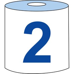 Produktbild für Putztuchrolle Tork 128408, W1, aus Recyclingpapier, blau