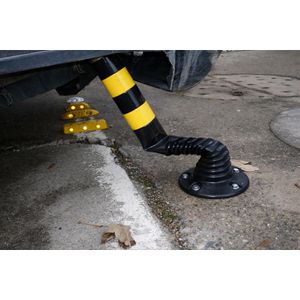 Produktbild für Absperrpfosten Schake 412222BG, schwarz/gelb, aus Kunststoff
