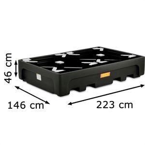 Produktbild für Auffangwanne CEMO 1100/2PE, 10940, aus Polyethylen