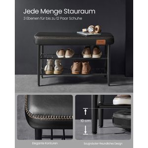 Produktbild für Schuhbank Vasagle EKHO, schwarz, aus Metall