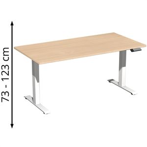 Schreibtisch Geramöbel Elevate Basic, buche / weiß