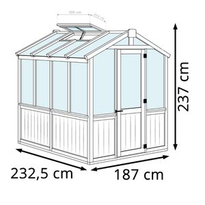 Produktbild für Gewächshaus Westmann Paul, 4,9 m² Fläche