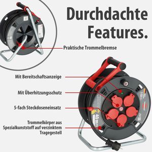 Produktbild für Kabeltrommel Brennenstuhl Professional 300KU, 40m