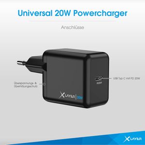 Produktbild für USB-Ladegerät XLayer 219571 Universal, 20 Watt