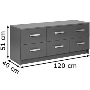 Produktbild für Lowboard Inter-Link 13087310 Elenzio 6S, graphit