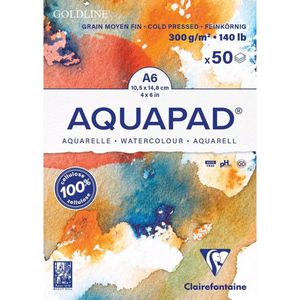 Aquarellpapier Clairefontaine Aquapad Block, A6