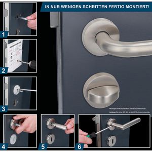 Produktbild für Drückergarnitur Alpertec Fair IV-R WC