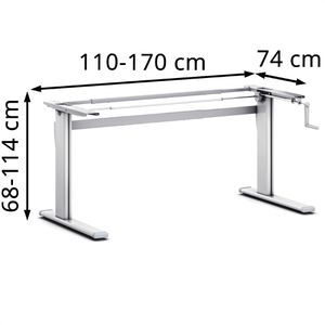Produktbild für Schreibtischgestell Actiforce Pro 110 HC, silber
