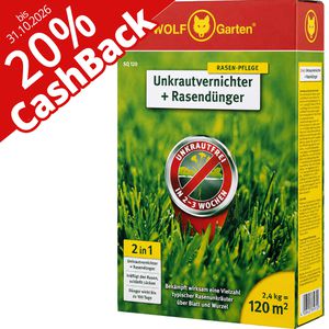 Unkrautvernichter Wolf-Garten 2-in-1 plus Rasendünger SQ 120