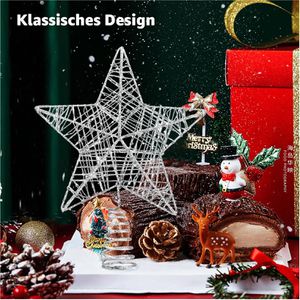 Produktbild für Christbaumspitze TK-Gruppe 98402, glitzernd, silber