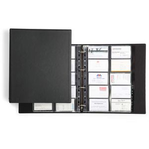 Produktbild für Visitenkartenmappe Durable 244401 Visifix Economy, schwarz, A4