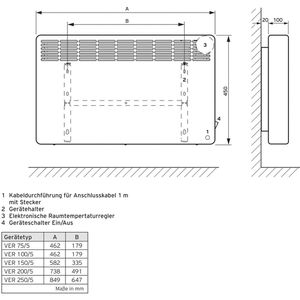 Produktbild für Konvektorheizung Vaillant VER 100/5 eloMENT, weiß