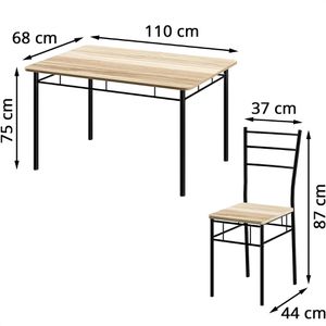 Produktbild für Esstisch CASARIA Leo, 109682, eiche