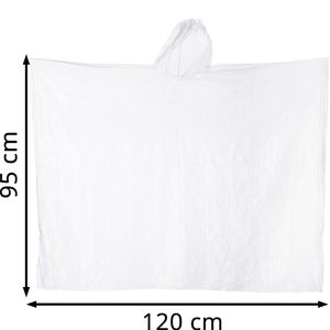 Produktbild für Regenponcho Relaxdays Länge 95 cm, Einweg, 20 Stück