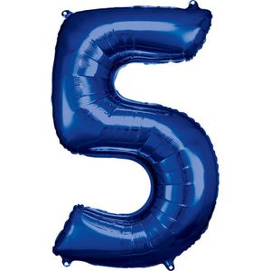 Luftballons Amscan 9907284, Riesenzahl 5, blau
