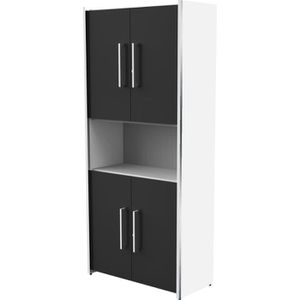 Produktbild für Kombischrank Kerkmann Aveto, anthrazit / weiß