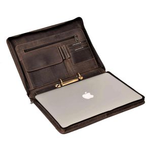 Produktbild für Schreibmappe Menzo MB55, Echt Leder, marone, A4