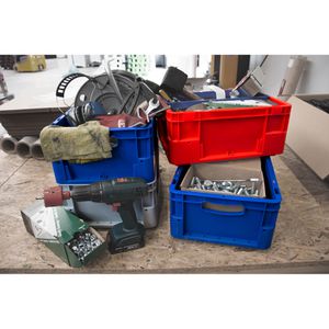 Produktbild für Eurobox Alpha-Paletten Silverline, grau, 15 Liter