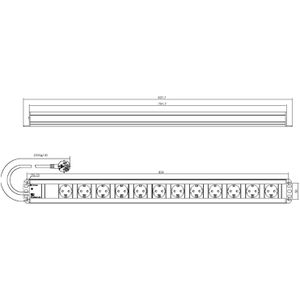 Produktbild für Steckdosenleiste Bachmann Handwerkerleiste PDU, 2m