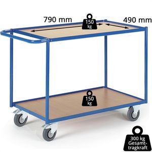 Produktbild für Tischwagen Rollcart 08-7423, aus Metall &amp; Holz