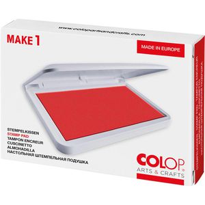 Produktbild für Stempelkissen Colop Make 1, für Büro und Kreativprojekte, rot