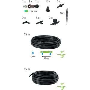 Produktbild für Micro-Drip-System GEKA Set Gemüse- &amp; Blumenbeet, 17.0111.8